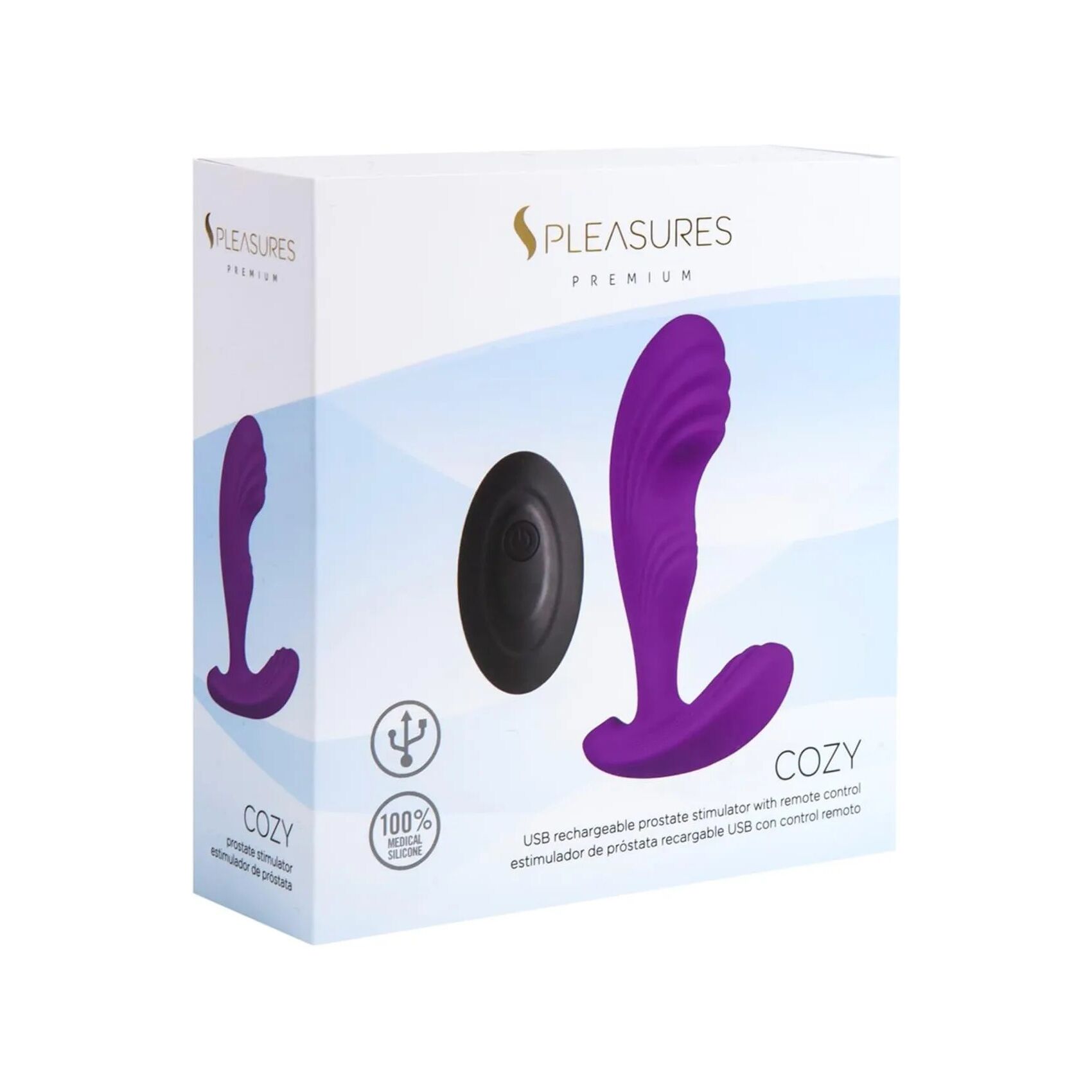 Вібромасажер простати S Pleasures Premium Cozy, Purple, з рельєфною головкою, 10 режимів - Зображення 3