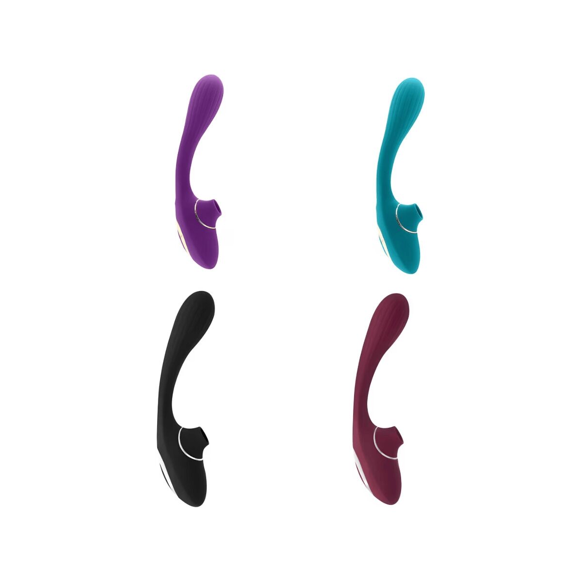 Вібратор S Pleasures Dual Suction - Turquoise - Зображення 6