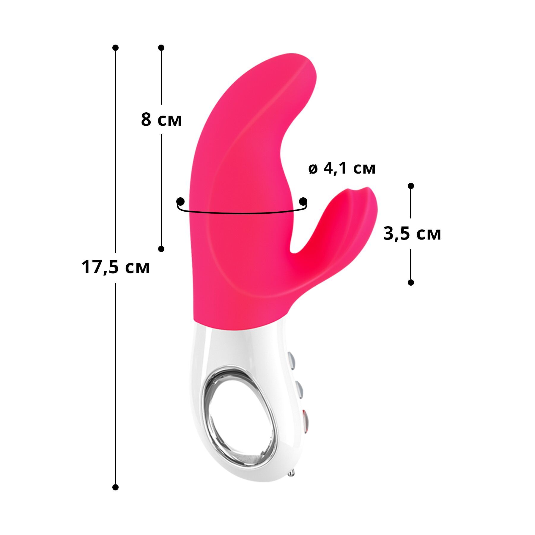 Вібратор-кролик Fun Factory MISS BI pink/white (м'яте паковання!!!) - Зображення 3