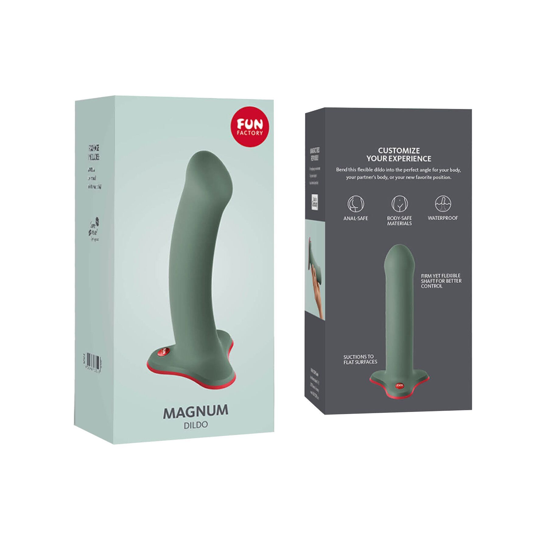 Фалоімітатор Fun Factory MAGNUM, оливковий (м'яте паковання!!!) - Зображення 7