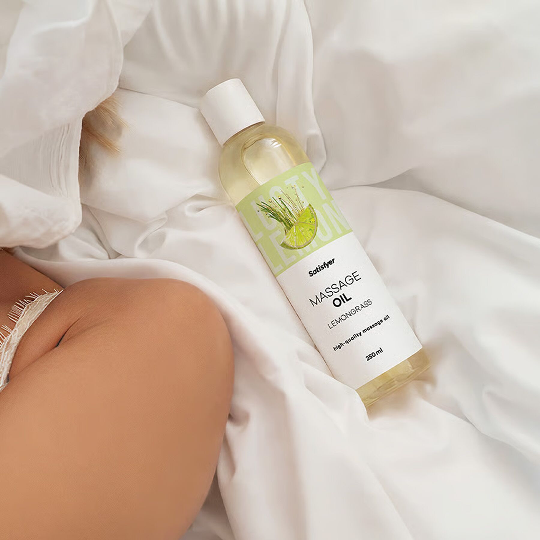 Розпродаж!!! Масажна олія Satisfyer Massage Oil Lemongrass 250 мл (термін 30.04.2027) - Зображення 7