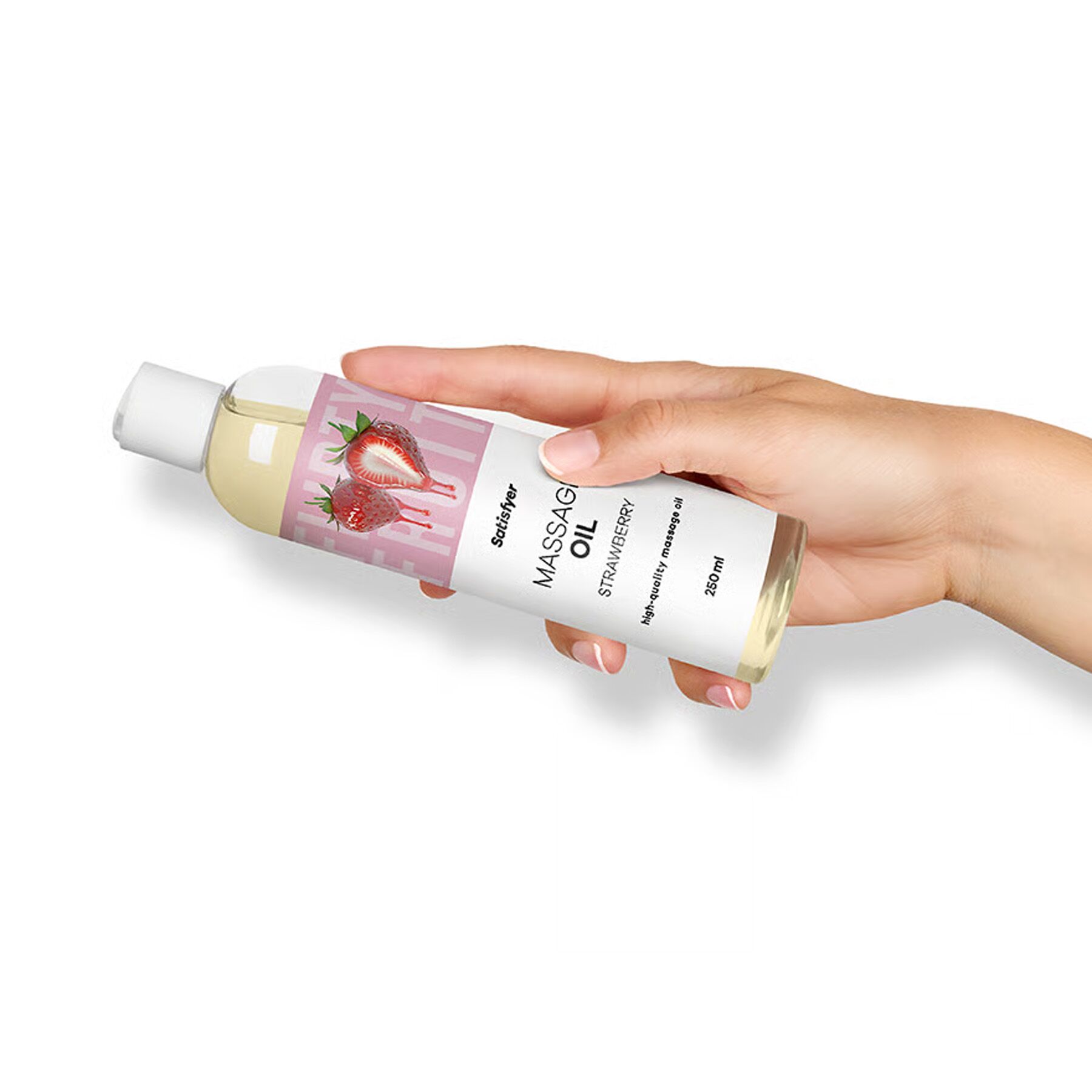 Розпродаж!!! Масажна олія Satisfyer Massage Oil Strawberry 250 мл (термін 30.04.2027) - Зображення 6